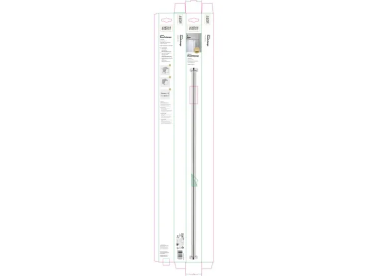 Schöner Wohnen Kollektion Schöner Wohnen Teleskop-Duschvorhangstange Obleon 110 - 185 cm Chrom