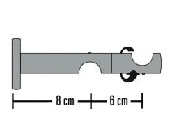 Schöner Wohnen Kollektion Schöner Wohnen Wandhalter Leon 2-läufig für Gardinenstangen Ø 20 mm