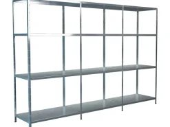 Schulte Set 1 Steckregal und 2 Anbauregale Verzinkt 180 cm x 260 x 50 cm* Metallregale