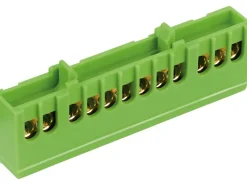 Pollmann Elektrotechnik Schutzleiter-Klemme 12-polig Grün