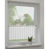 Sehlbach Bistrogardine mit Stangendurchzug Border Top 135 cm x 45 cm Weiß