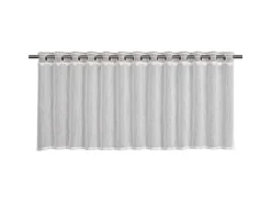 Sehlbach Bistrogardine mit Stangendurchzug Border Top 135 cm x 45 cm Weiß