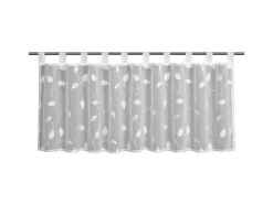 Sehlbach Bistrogardine mit Schlaufen Rankenstickerei 135 cm x 45 cm Weiß* Vitrinen