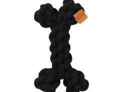 Seil-Hundespielzeug Knochenform Schwarz 19 cm x 12 cm x 5 cm* Hundebedarf