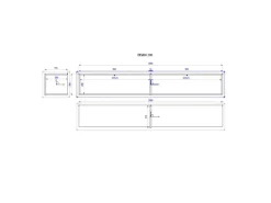 Selsey TV-Hängeboard Bisira 200 cm Schwarze Marmoroptik mit Goldenem Einsatz
