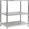 shelfr Edelstahl Schwerlastregal bis 120 kg auf 3 Ebenen 74 x 41 x 77 cm* Flaschenregale|Schwerlastregal