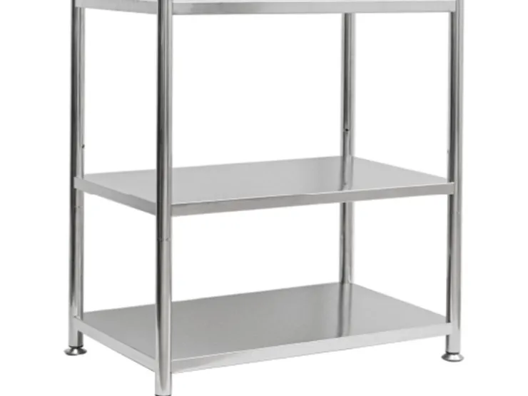 shelfr Edelstahl Schwerlastregal bis 120 kg auf 3 Ebenen 74 x 41 x 77 cm* Flaschenregale|Schwerlastregal