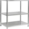 shelfr Edelstahl Schwerlastregal bis 60 kg auf 3 Ebenen 61 x 36 x 82 cm* Flaschenregale|Schwerlastregal