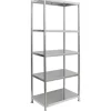 shelfr Schwerlast Edelstahl Regal mit 5 Ebenen 61 x 36 x 145 cm bis 60kg* Regalsysteme
