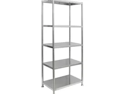 shelfr Schwerlast Edelstahl Regal mit 5 Ebenen 61 x 36 x 145 cm bis 60kg* Regalsysteme