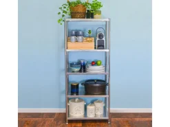 shelfr Schwerlast Edelstahl Regal mit 5 Ebenen 61 x 36 x 145 cm bis 60kg* Regalsysteme