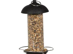 Siena Garden Futterspender Feeder Stahl Schwarz Ø 10 cm x 20 cm
