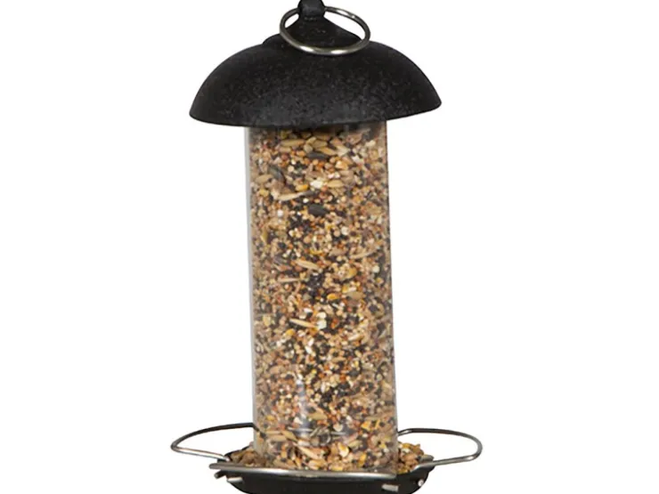 Siena Garden Futterspender Feeder Stahl Schwarz Ø 10 cm x 20 cm