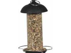 Siena Garden Futterspender Feeder Stahl Schwarz Ø 10 cm x 20 cm