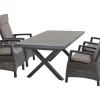 Siena Garden Gartenmöbelset Corido 5-teilig 4 x Move Sessel 1 x Ausziehtisch