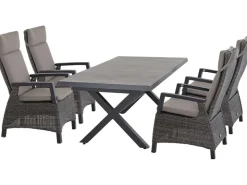 Siena Garden Gartenmöbelset Corido 5-teilig 4 x Move Sessel 1 x Ausziehtisch