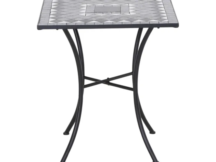 Siena Garden Gartentisch Como Quadratisch Grau 60 cm x 60 cm* Mosaik