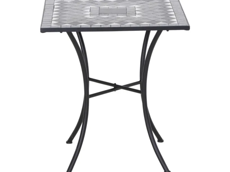 Siena Garden Gartentisch Como Quadratisch Grau 60 cm x 60 cm* Mosaik