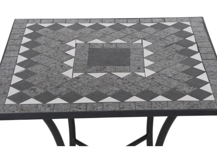Siena Garden Gartentisch Como Quadratisch Grau 60 cm x 60 cm* Mosaik