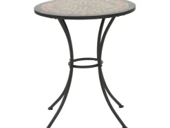 Siena Garden Gartentisch Prato Rund Schwarz Ø 60 cm* Mosaik
