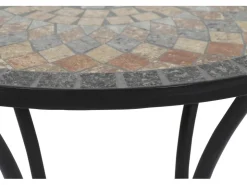 Siena Garden Gartentisch Prato Rund Schwarz Ø 60 cm* Mosaik