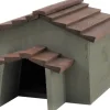 Siena Garden Igelhaus Kiefer Olive und Braun 55 cm x 38 cm x 28 cm FSC®* Kleintierbedarf