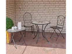 Siena Garden Klappsessel Stella Eisen 37 cm x 36 cm x 90 cm Schwarz Mosaik