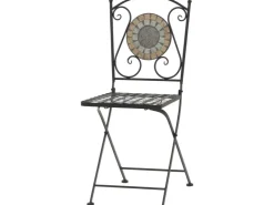 Siena Garden Klappsessel Prato Eisen 37 cm x 36 cm x 90 cm Schwarz Mosaik