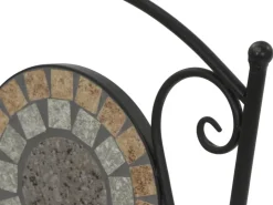Siena Garden Klappsessel Prato Eisen 37 cm x 36 cm x 90 cm Schwarz Mosaik