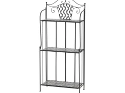 Siena Garden Regal Como 63 cm x 29 cm x 142 cm Grau Mosaik
