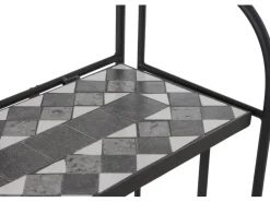 Siena Garden Regal Como 63 cm x 29 cm x 142 cm Grau Mosaik