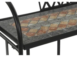 Siena Garden Regal Prato 63 cm x 29 cm x 142 cm Schwarz Mosaik* Mosaik|Weitere Regale