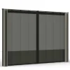 Siena Garden Seitenteile für Schattenmanufaktur Silber-Grau 300 cm x 210 cm