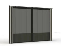 Siena Garden Seitenteile für Schattenmanufaktur Silber-Grau 300 cm x 210 cm
