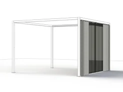 Siena Garden Seitenteile für Schattenmanufaktur Silber-Grau 300 cm x 210 cm