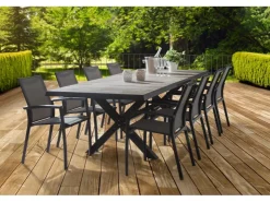 Siena Garden Stapelsessel Velia Alu 56 cm x 66 cm x 89 cm Anthrazit* Stühle