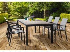 Siena Garden Stapelsessel Velia Alu 56 cm x 66 cm x 89 cm Anthrazit* Stühle
