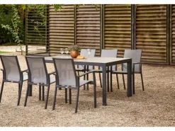 Siena Garden Stapelsessel Velia Alu 56 cm x 66 cm x 89 cm Anthrazit* Stühle