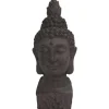 Silex Buddha Kopf Grau Leichtzement 16 cm x 16 cm x 38 cm
