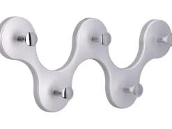 Siro Hakenleiste 01047 Kunststoff Metalleffekt Aluminium Chrom Länge 248 mm* Garderoben