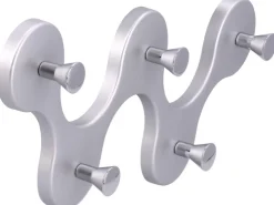Siro Hakenleiste 01047 Kunststoff Metalleffekt Aluminium Chrom Länge 248 mm* Garderoben