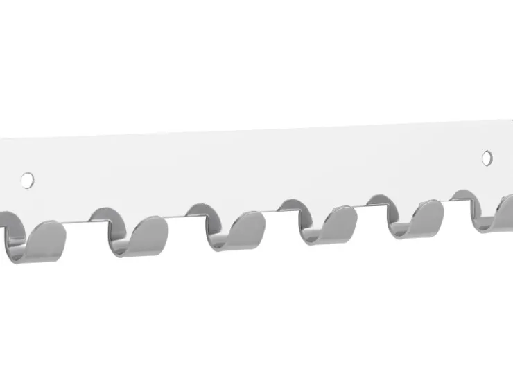 Siro Hakenleiste 1603 Metall Chrom Glänzend Länge 240 mm 6 Haken