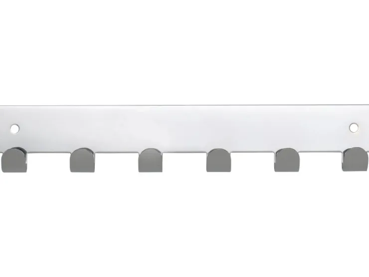 Siro Hakenleiste 1603 Metall Chrom Glänzend Länge 240 mm 6 Haken