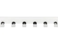 Siro Hakenleiste 1603 Metall Chrom Glänzend Länge 240 mm 6 Haken