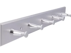 Siro Hakenleiste SM8164 Kunststoff Metalleffekt Länge 400 mm 5 Haken