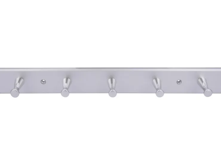 Siro Hakenleiste SM8164 Kunststoff Metalleffekt Länge 400 mm 5 Haken