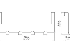 Siro Türgarderobe 1977 Metall Länge 255 mm 4 Haken