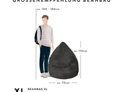 Sitting Point Sitzsack BeanBag Fluffy 220 l Herz-Muster* Sitzsäcke