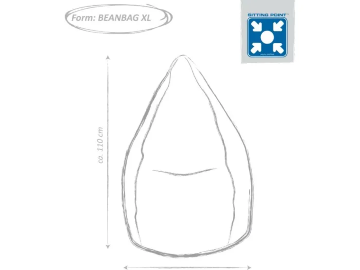 Sitting Point Sitzsack BeanBag Fluffy 220 l Herz-Muster* Sitzsäcke