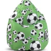 Sitting Point Sitzsack BeanBag Kicker 120 l Grün Fußball-Muster